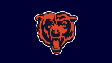 Chicago bears logo over a navy blue background