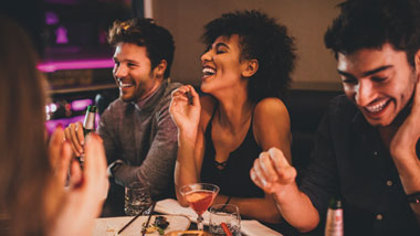 friends dining