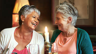 older women laughing