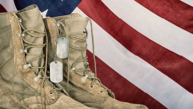 american flag and military boots